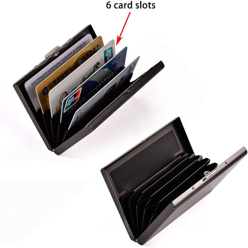 EASTNIGHTS RFID Credit Card Holder Metal Wallet Slim Credit Card Case Protector Business Card Holder for Men or Women...