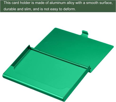 YOKIVE 1 Pcs Business Card Holder, Flip Cover Style | Keep Cards Neat, Great for Office, Home, Daily Use (Green, 3.66x2.36x0.32-Inch)...