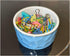 Ceramic Paper Clip Holder Ceramic Paper Clip Dispenser Organizer for Office Desk Binder Clip Holder (Blue)...