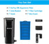DaToo Aquarium Power Filter in-Tank Ultra Silent Small Fish Tank Filter 5W for Aquarium 10 to 20 Gallon Tank, 1 Yr Warranty...