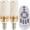 Smart Led Corn Light-Bulb with Remote-Control E14 9W Light Bulbs Adjustable Color Temperature (Warm/Cool) and Brightness, 2 Pack (2 Bulbs + 1 Remo...