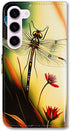 Bcov Galaxy S24 Case,Colorful Dragonfly Style Leather Flip Phone Case Wallet Cover with Card Slot Holder Kickstand for Samsung Galaxy S24...