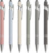 Ballpoint Pen 2-in-1 Stylus Retractable Ballpoint Pen with Stylus tip, Metal Stylus Pen for Touch Screens, 1.0 mm Black Ink (Pastel Color) 6 Pack...