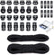 42 Pcs Cord Locks End Spring Toggle Stopper Zipper Pull Ends Fastener Buttons with 18 Yard Elastic Bungee Cord Stretch String for Drawstring, Shoe...