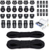 42 Pcs Cord Locks End Spring Toggle Stopper Zipper Pull Ends Fastener Buttons with 18 Yard Elastic Bungee Cord Stretch String for Drawstring, Shoe...