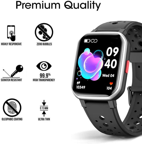 6 Pack Compatible with DIGEEHOT H79 1.4” Smart Watch Screen Protector Film for MgaoLo H79 1.54 Inch Kids Smartwatch Screen Protectors Foils Screen...