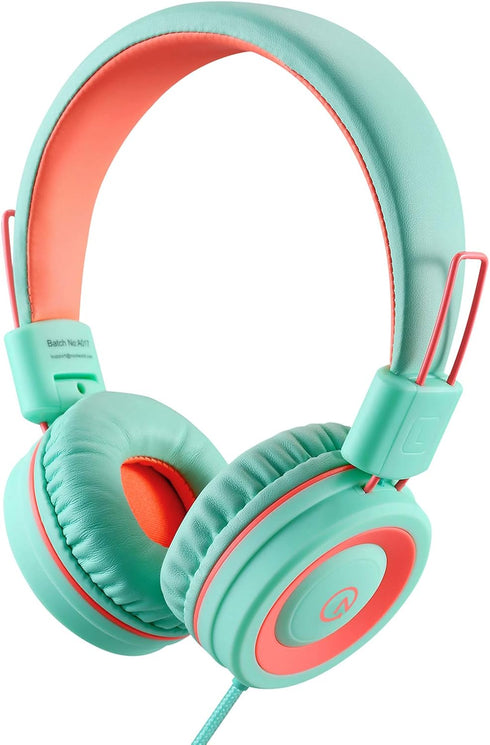 noot products Kids Headphones K11 Foldable Stereo Tangle-Free 5ft Long Cord 3.5mm Jack Plug in Wired On-Ear Headset for iPad/GiveAbay Kindle,Fire/Bo...