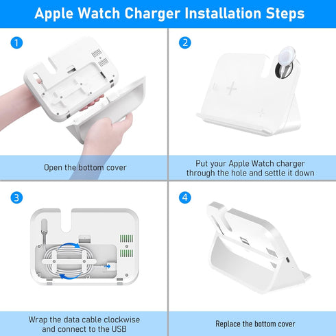 3 in 1 Wireless Charger,Mitywah Qi Standard Fast Wireless Charging Station Stand Dock for Phone 13/13 Pro/ 13 Pro Max/12//12 Pro Max/11/XR/8,Apple...