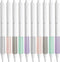 Click Silent Gel Pens Fine Point Smooth Writing Pens, 10 Pcs Cute Pens for Journaling, Aesthetic Pens, 0.5 mm Fine Point Pen, Black Ink Pens, Kawa...