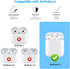 RFUNGUANGO AirPods Case Cover, Military Grade Anti-Fall Soft TPU Shock-Absorbing Protective AirPods 2&1 Generation Case with Keychain and Cleaning...