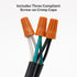 FIRMERST 16 Gauge 10 feet Power Cord Replacement with Three Screw Terminal, NEMA 5-15P...