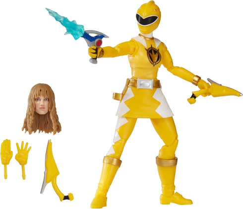 Power Rangers Lightning Collection Dino Thunder Yellow Ranger 6-Inch Premium Collectible Action Figure Toy with Accessories, Ages 4 and Up...