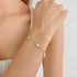 Lucky Butterfly Bracelet Designer Dupes, 18k Gold Plated Minimalism Double-Sided Mother Of Pearl Shell Dainty Adjustable Chain Bracelet For Women ...
