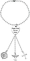 FUSTMW Drive Safe Rearview Mirror Hanging Guardian Angel Car Charm Accessories New Driver Gifts Car Interior Decoration Charm (Silver)...