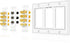 TNP Home Theater Wall Plate - 3-Gang 7.2 Surround Sound Distribution w/Premium Gold Plated Copper Banana Binding Post Coupler for 7 Speakers, 2 RC...