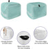 Toaster Cover 2 Slice Solid Teal Color Bread Toaster Oven Cover with Pockets Light Cyan Dustproof Bakeware Protector Small Kitchen Appliance Dust ...