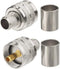 wlaniot PL259 Crimp Connector PL-259 Plug Male Connector pl259 pl-259 UHF Male Solder Connector for LMR-400 RG-213 CB Ham Radio Antenna 2pcs...