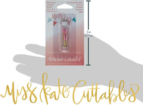 Carbide Blades for Cricut Explore Air 2 Vinyl Cutting Machines - Standard Cut 45 Degree - 5 Pack - Premium German Carbide - by Miss Kate Cuttables...