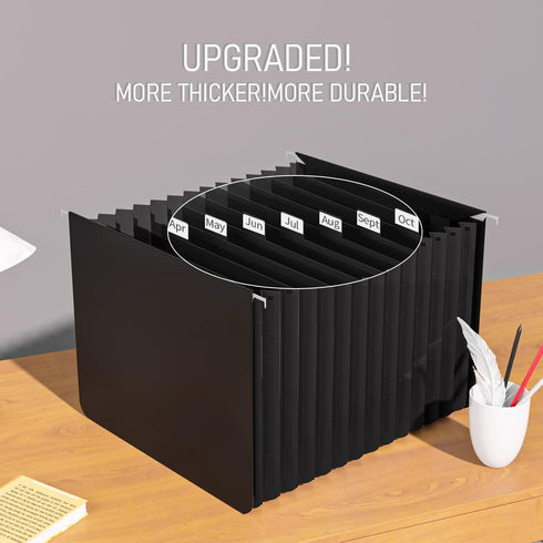 Expanding Hanging File Folders,Plastic Expandable Hanging Folder Letter Size,Filing Cabinet,13 Innovative Accordion Pocket,Alphabetical Tab,Large ...