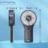 Mini Handheld Fan,4 Speed Adjustable Portable Battery Operated Fans,USB Rechargeable Desk Fan with Mirror,Max 20 Hrs Hand Fan For Travel Office Ou...