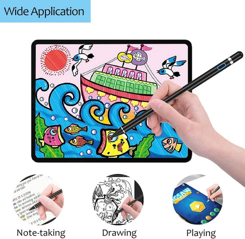Stylus Pen for Touchscreen, DOGAIN iPad Pencil 1.5mm Fine Point Rechargeable, Tablet Pen for Drawing/Writing/Playing, Stylus Pen for iPad/iPad Air...