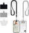 takyu Universal Cell Phone Lanyard, Crossbody Lanyard with Adjustable Nylon Neck Strap Compatible for Most Smartphones (2Pack Black+Grey)...