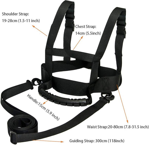 Kids Ski Harness Heavy Duty Ski Shoulder Training Harness Ski Training Leash for Skating, Skateboarding, Snowboard, Roller Skating, Cycling for Ki...