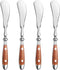 Butter Spreader?4pcs Butter Knives?Premium Stainless Steel 18/8 Butter Cheese Jam Appetizer Spreading Knives with Comfortable Bakelite Handle?Wood...
