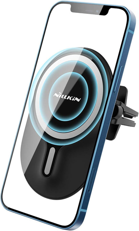 Wireless Car Charger, Nillkin Qi car Magnetic Charger for iPhone 13 Pro/12 Pro/12 Pro Max /13 Pro Max Air Vent Dashboard Car Phone Holder, Magneti...