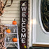 Welcome Stencils and Halloween Stencils with Spider Webs - Welcome Stencil Templates for a Vertical Sign - Halloween Stencils for Painting on Wood...