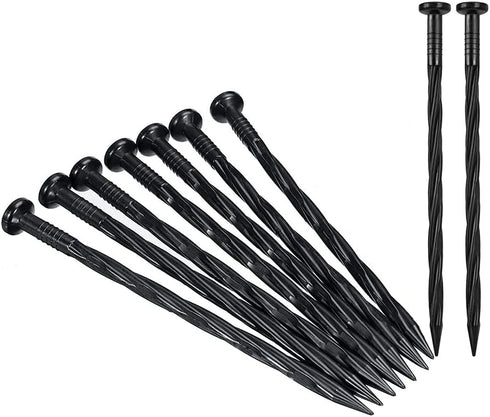 Plastic Landscape Anchoring Spikes 25 Pcs 8 Inch Nylon Spiral Landscape Spikes for Yard, Garden Lawn, Weed Barriers, Artificial Turf, Tent...