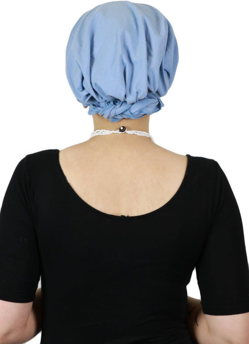 Hats Scarves & More Chemo Headwear Cancer Scarf 50+ UPF Sun Protection Pre Tied Headscarf Head Coverings Cotton Celeste...