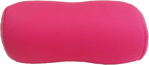 Microbead Bolster Tube Travel Pillow - Compact Neck Roll Pillow for Airplane, Car, or Home - Soft Lumbar Support Pillow - Pink...