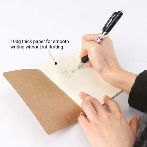 EUSOAR Blank Memo Scratch Pads, 24 Pack A6 3.9" x 5.5" 60 Pages Softcover Kraft Notebook, Mini Notebook Unlined, Travel Journal Notepad Set Bulk, ...