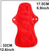 6Pcs Resuable Waterproof Menstrual Pad Sets Including 1Pc Mini Wet Bag and 5Pcs Heavy Flow Red Color Microfleece Stay Dry Menstrual Pads Mama Clot...