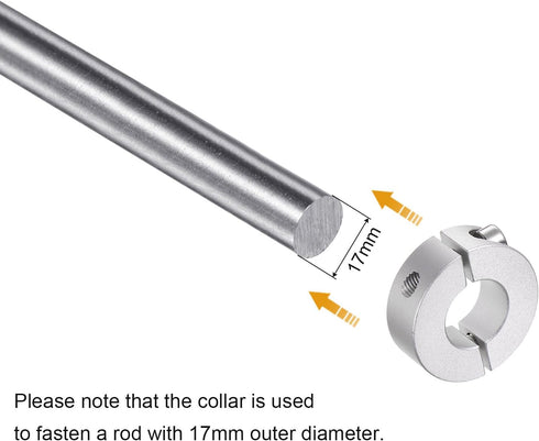 4pcs Double Split Shaft Collar for 17mm Shaft Set Screw Clamp-On Collars, 35mm OD, 12mm Width, for Stoppers, Position, Hold Timing Pulleys, Machin...