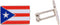 Desert Cactus Puerto Rico Flag Cufflinks Formal Wear Blazer for French Cuff Shirt Rectangle (Cufflinks - Flag)...