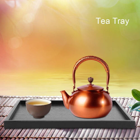 Solid Wood Serving Tray Rectangle Shape Tea Coffee Drinks Plate Snack Food Meals Breakfast Restaurant Platter Dining Tableware(14.17 x 10.63 inch)...