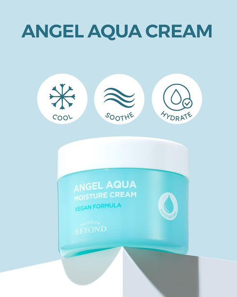 ECO BEYOND Angel Aqua Cream (5.1fl oz) - Instant Cooling, Hydrating, Soothing Lightweight Face Gel Moisturizer, Sleeping Mask. Korean Skin Care, V...