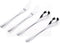 VANRA 5in 4-Piece Flatware Set - Silver Stainless Steel - 2 Forks and 2 Spoons - Salad, Teaspoon, Cocktail, Coffee, Serving, Appetizer...