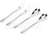 VANRA 5in 4-Piece Flatware Set - Silver Stainless Steel - 2 Forks and 2 Spoons - Salad, Teaspoon, Cocktail, Coffee, Serving, Appetizer...