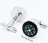 Actural Working Compass Cufflinks for Men In Gift Case Round Funny Men's Cufflinks Jewelry for Wedding Party Business Birthday Anniversary Dress...