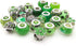 50pcs Assorted Green Resin Imitation Glass European Large Hole Beads Rhinestone Metal Spacer Charms Bead Assortments for DIY Crafts Bracelets Neck...
