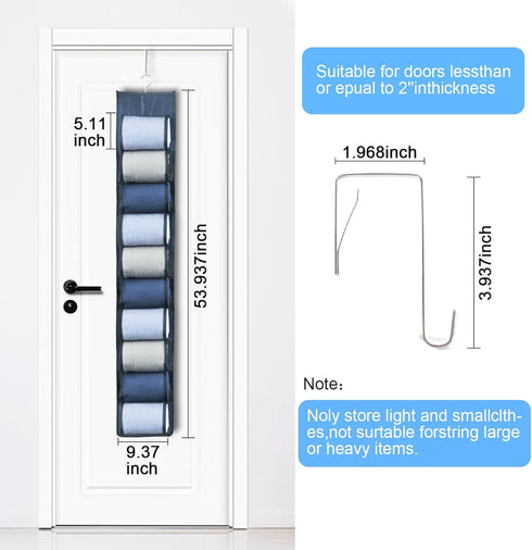 2-Pack Hanging Legging Organizer - Legging Storage Organizer, Legging Organizer for Closet, Hanging Closet Organizer, Install Behind The Door, War...