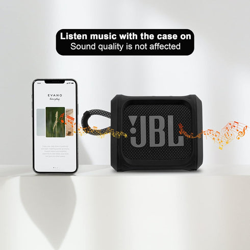 TXesign Silicone Case Cover for JBL Go 3 Portable Speaker with Removable Strap for Bike Golf Cart Travel Carrying Case Protective Sleeve Speaker C...
