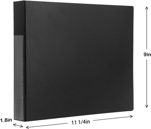 3 Rings Business Check Binder for 3 on a Page Checks, Fit 3 & 9 Holes Check (9"x11 1/4")...