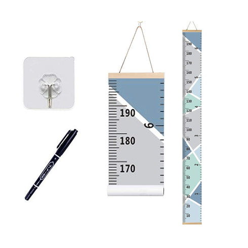 Growth Chart Wall Hanging, Portable Kids Wall Ruler Removable Height Measure Chart for Boys Girls Growth Ruler from Baby to Adult for Child's Room...