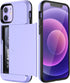 JETech Wallet Case for iPhone 12/12 Pro 6.1-Inch with Card Holder, Dual Layer Shockproof Protective Phone Cover, Sliding Hidden Slot (Purple)......