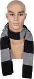 Fashion Long Shawl Winter Thick Warm Wrap Scarf Polyester Fiber Soft Black Gray Stripes for Adult Women Men Unisex...