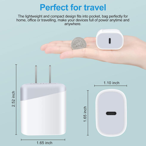 USB C Pixel 7 Fast Charger Type C Charging Block for Google Pixel 8a 8 Pro 7a 7 Pro 7 6a 6 Pro 5a,20W PD 3.0 USB C Wall Charger Box Cube Power Ada...